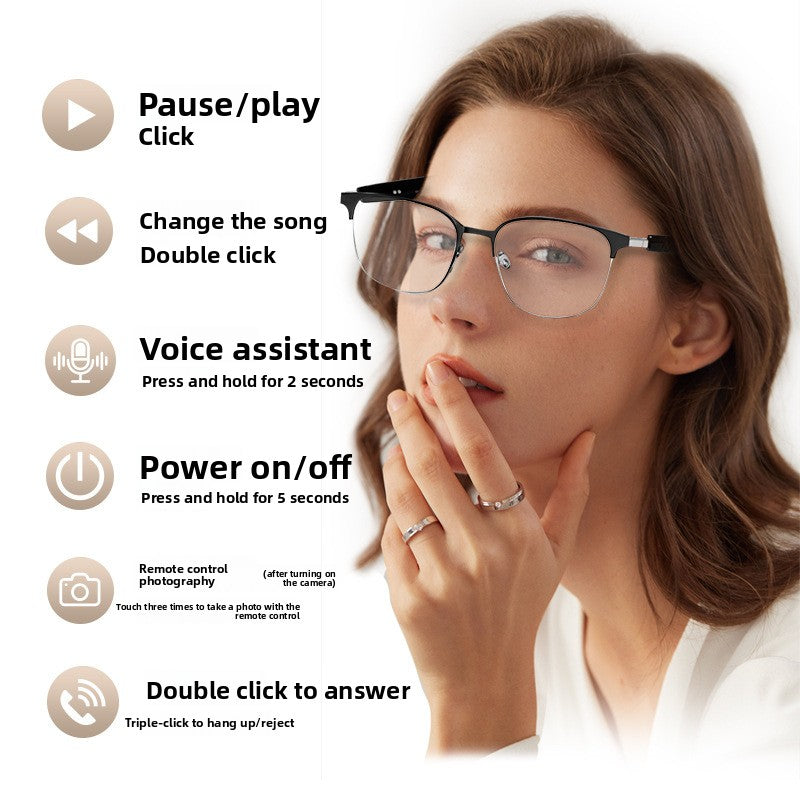 Gafas Inteligentes con Traducción IA y Bluetooth